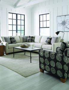 sectional sofa and table